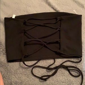 Black bandeau top